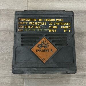 VTG U.S. Military 25mm Empty Ammo Can - M793 TP-T - Cold War